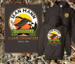 Sean Mann Outdoors Logo Full Color Hoodie "Game Changers since 1985"-  Dark Chocolate Brown