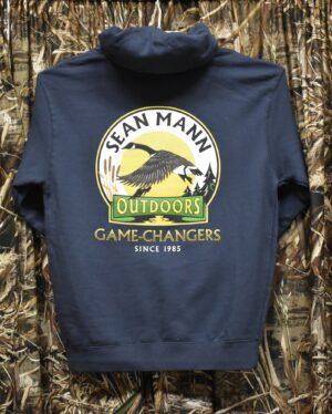 Sean Mann Outdoors Logo Hoodie- Blue