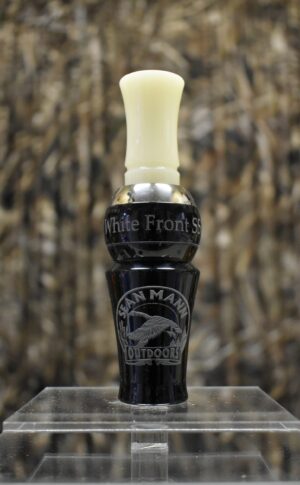 White Front SS World Champion Specklebelly Goose Call- Banded Onyx & Ivory Acrylic